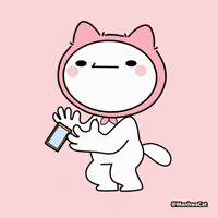 ManhwaCat cat cute cartoon shocked GIF