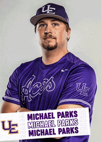 Purple Aces Baseball GIF by UE Athletics