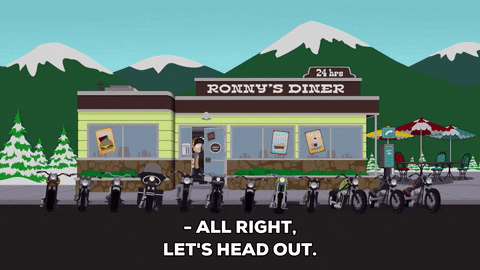 diner motorcycles GIF by South Park 