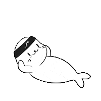 Tired Work Out Sticker by Sappy Seals Community