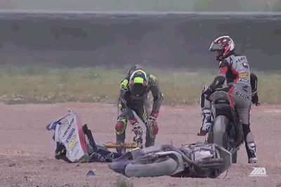 MotoAmerica giphyupload crash motorcycle mess GIF
