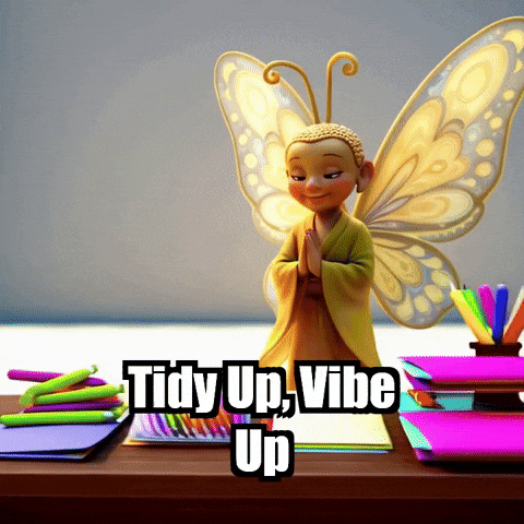 Productivity Tidy Up GIF by BuddhaFlyJourney