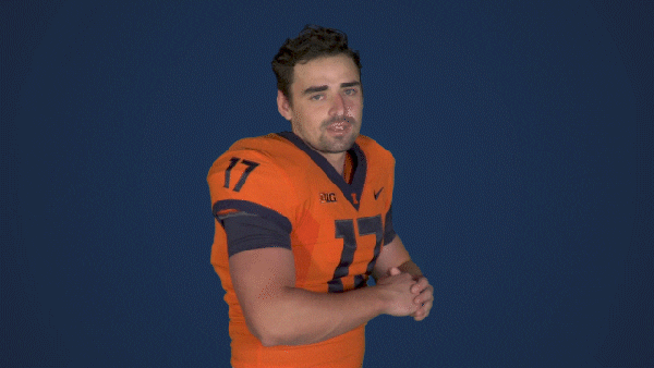 College Football Yes GIF by Fighting Illini Athletics
