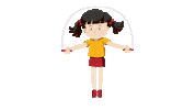Skipping Little Girl Sticker by Ma Mariam