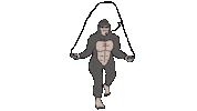 kameronian happy gorilla skipping kameronians Sticker