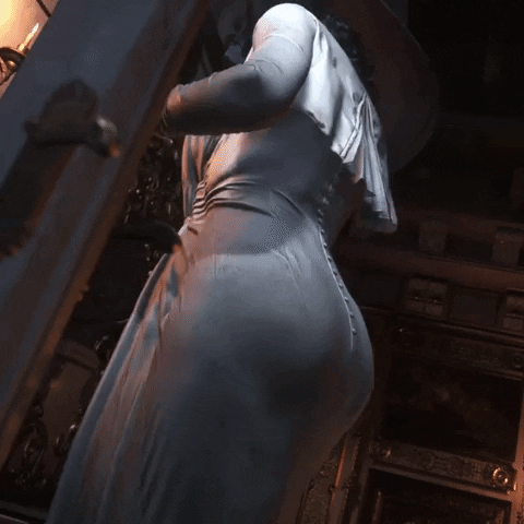 scorsinpratt lady resident evil village lady dimitrescu ethan winters GIF