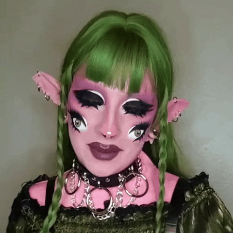 VenusEnvyDrag smile alien cosplay fantasy GIF