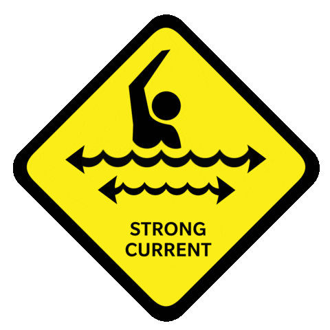 lifesavingqld giphyupload beach sign warning Sticker
