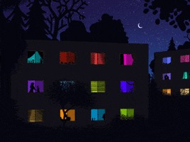 emmadoesartonline house light lights glow GIF