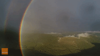 Beautiful Double Circle Rainbow in Skies Over Montana