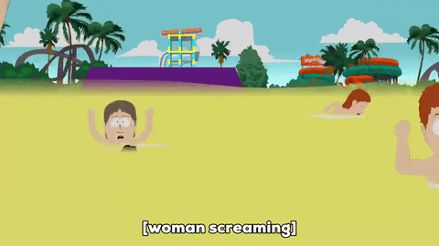 scared flooding GIF by South Park 