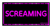 Neon Screaming Sticker