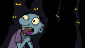 BrettDrawsStuff halloween eyes scared spooky GIF