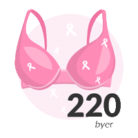 cancerdk kræftens bekæmpelse kræft bryster støt brysterne Sticker