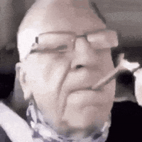 Old Man Smoking GIF