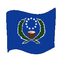 yellownoon flag fsm islander micronesia Sticker