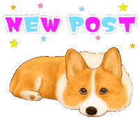 Dog New Post Sticker