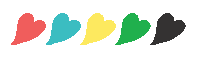 Rainbow Heart Hearts Sticker