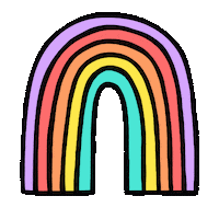 Rainbow Thank You Sticker by Josie