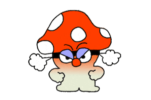 Angry Mushroom Sticker by Originals