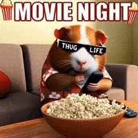 Nom Nom Popcorn GIF by Guinea Gambino