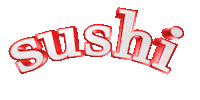 3D Sushi Sticker by GIPHY Text