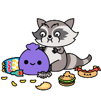 Hungry Nom Nom Sticker by 100% Soft