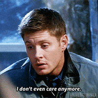 aborddelimpala supernatural dean winchester dont care aborddelimpala GIF