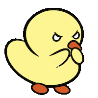 DuckieandDuck point thinking duck think Sticker