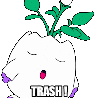Unimpressed Trash Sticker by Magic Eden