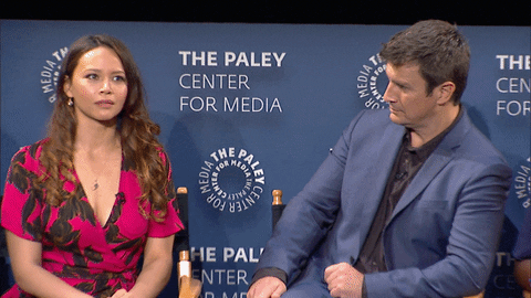 Nathan Fillion Surprise GIF by The Paley Center for Media
