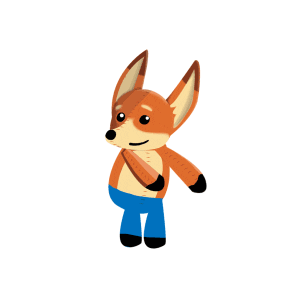 DollsWalls happy dance dancing fox Sticker