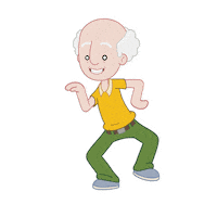 Dance Grandpa Sticker by Mundo Bita