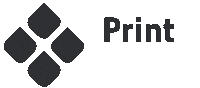 Print Drucken Sticker by easymedia