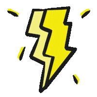 Flash Lightning Sticker by Pauline Vernet