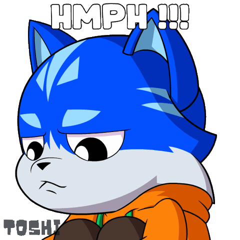Cat Attitude Sticker by Toshithecat