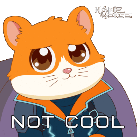 Sad Not Cool Sticker by Hamieverse