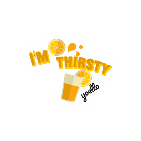 yoello_pay giphygifmaker orange thirsty orange juice Sticker