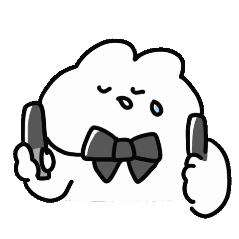 Black Sticker by おめがちゃん