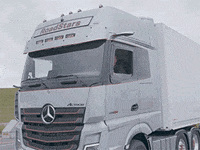 daimlertrucks hello hi bye wave GIF