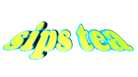 Sips Tea Sticker by GIPHY Text