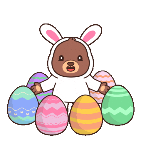 Happy Easter Bunny Sticker by BEARISH