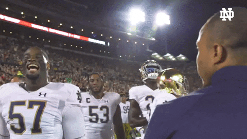 College Football GIF by Notre Dame Fighting Irish