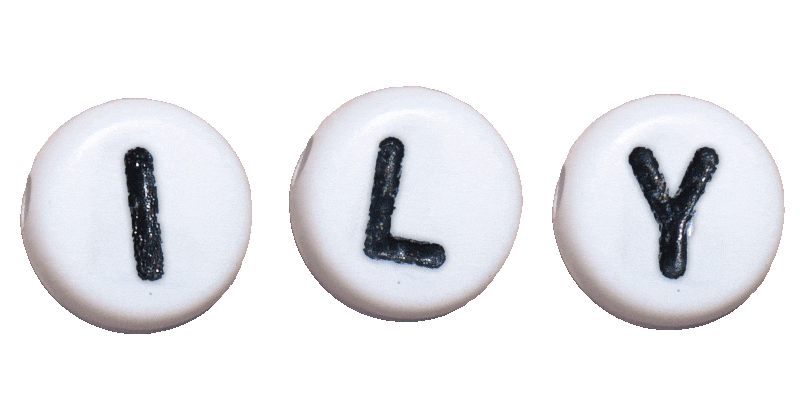 I Love You Letters Sticker