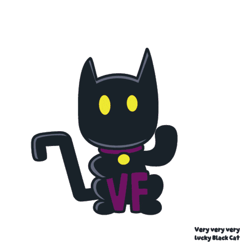 Black Cat Sticker by VeeFriends