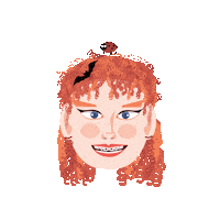 Blue Eyes Hair Sticker