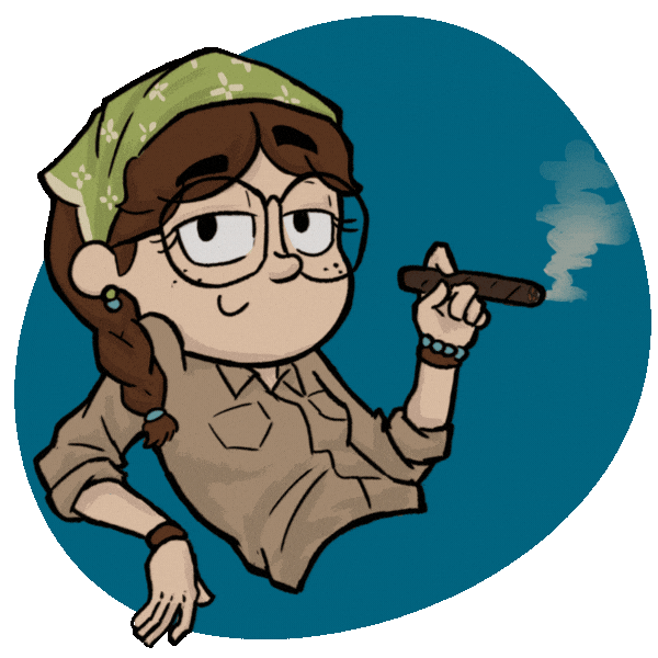 Chillin Smoking Sticker by Pepper Steps