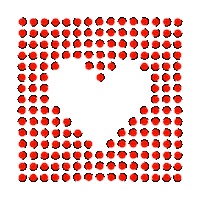 Op-Art Love Sticker by Feliks Tomasz Konczakowski