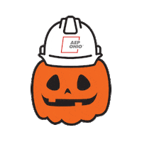 AEPOhio halloween pumpkin spooky season jack o lantern Sticker