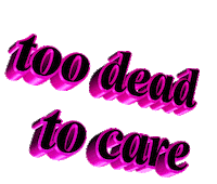dead animated text Sticker